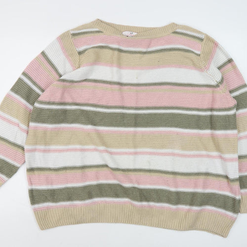 Julipa Women's Multicoloured Striped Pullover Jumper