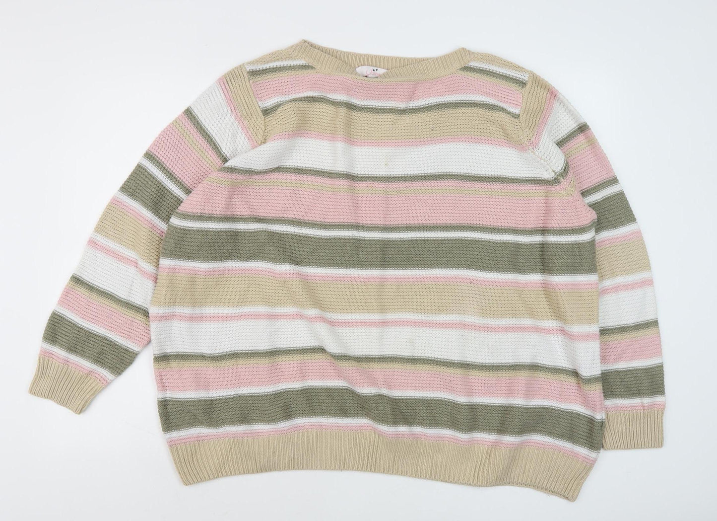 Julipa Women's Multicoloured Striped Pullover Jumper