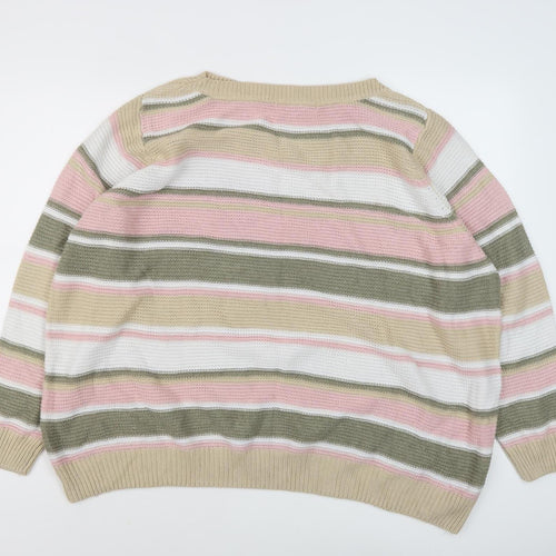 Julipa Women's Multicoloured Striped Pullover Jumper