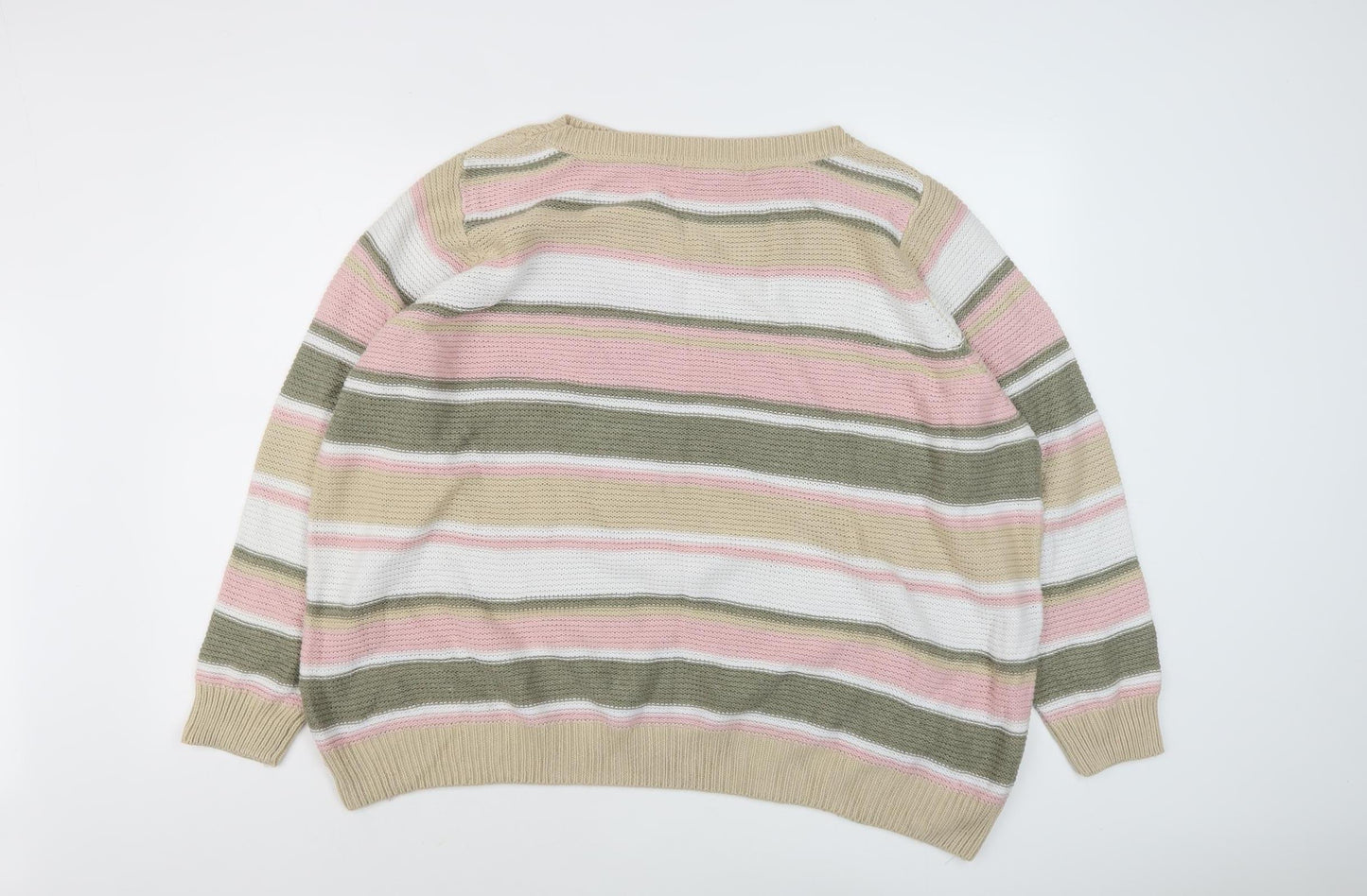 Julipa Women's Multicoloured Striped Pullover Jumper
