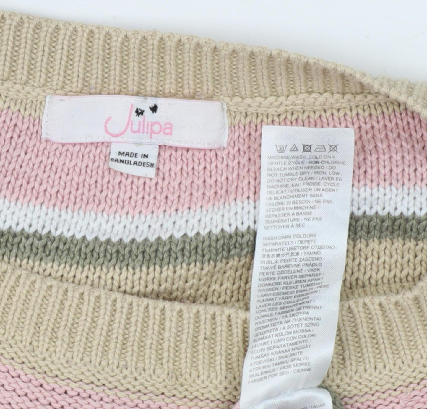 Julipa Women's Multicoloured Striped Pullover Jumper