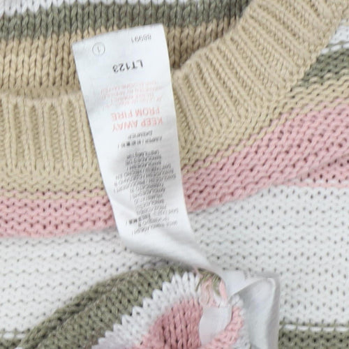 Julipa Women's Multicoloured Striped Pullover Jumper