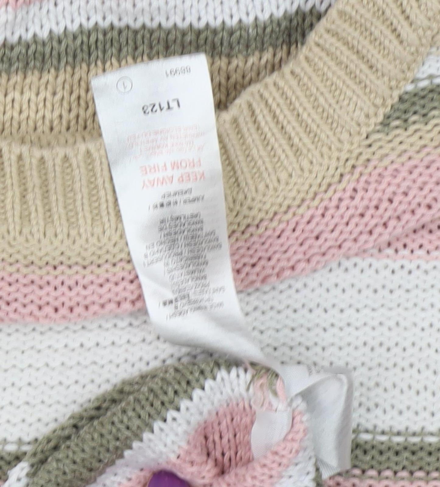 Julipa Women's Multicoloured Striped Pullover Jumper