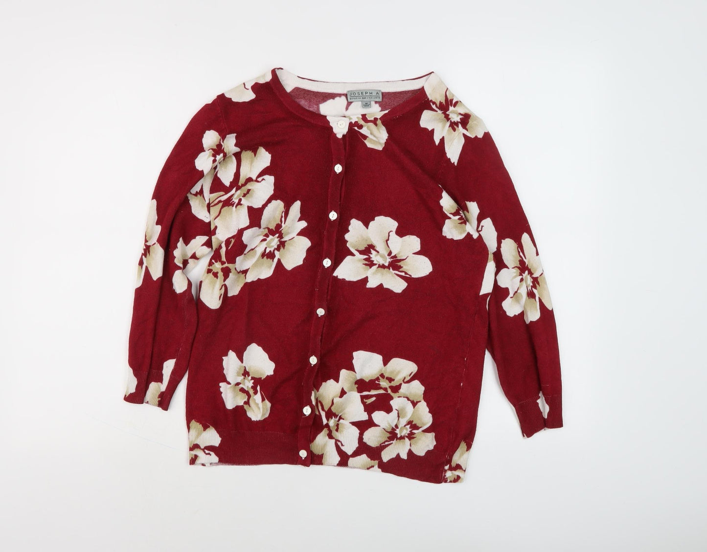 JOSEPH A. Women's Red Floral Cardigan - M