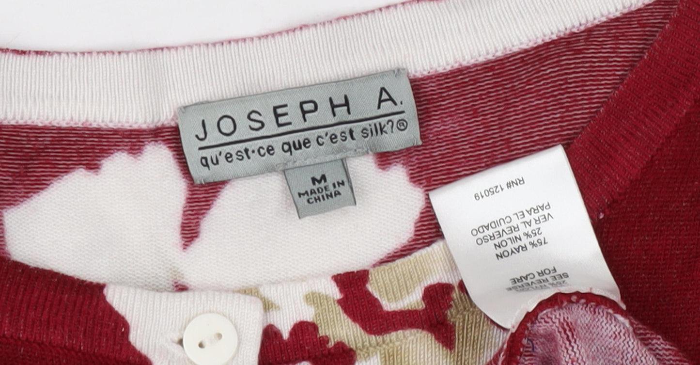 JOSEPH A. Women's Red Floral Cardigan - M
