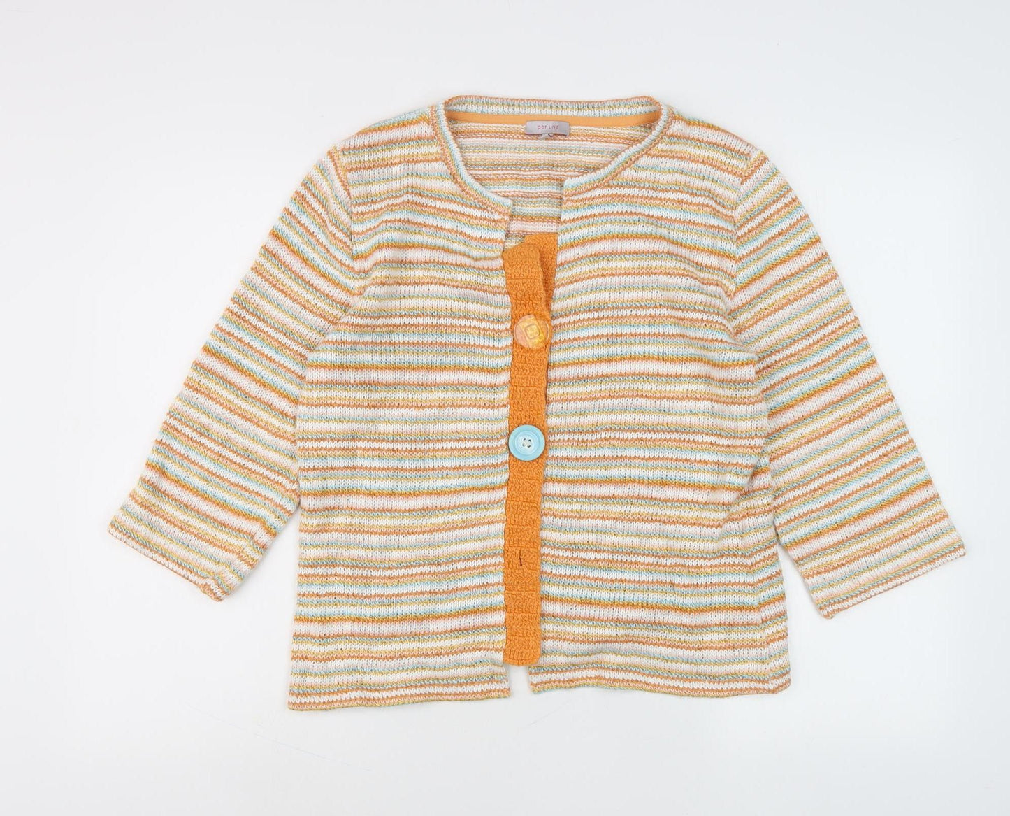 Per Una Women's L Multicoloured Striped Cardigan