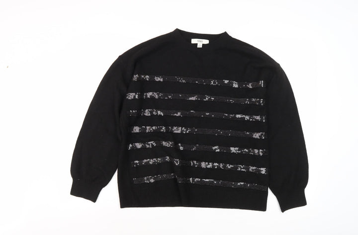 Marks and Spencer Women's Black M Sequin Pullover