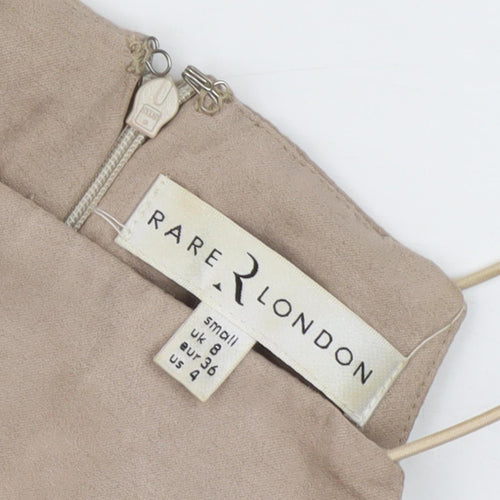 Rare London Women Beige Asymmetric Colourblock Dress Size 8
