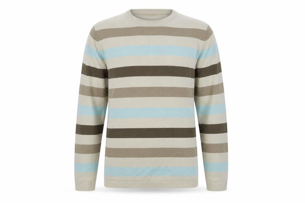 Front view of Marks & Spencer Men's Multicoloured Striped Pullover, size L