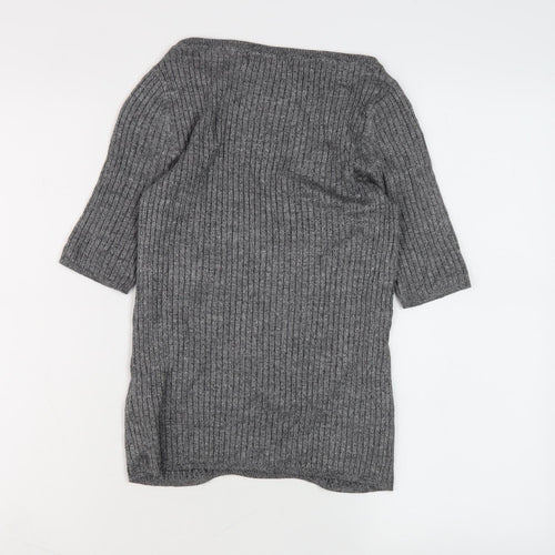 Marks and Spencer Women's Grey 3/4 Sleeve Jumper Size 8
