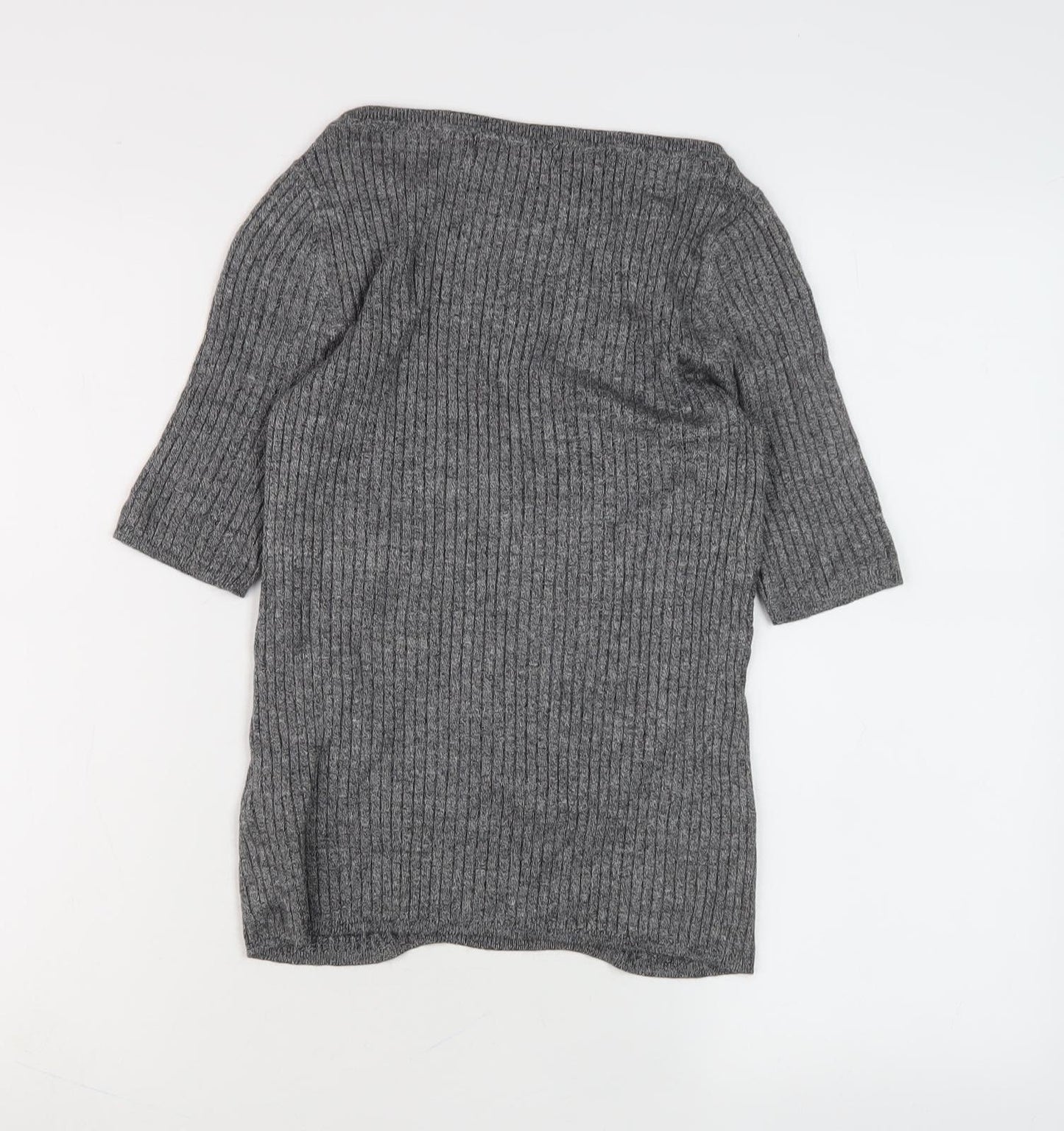 Marks and Spencer Women's Grey 3/4 Sleeve Jumper Size 8