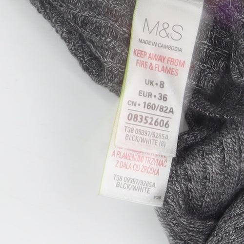 Marks and Spencer Women's Grey 3/4 Sleeve Jumper Size 8