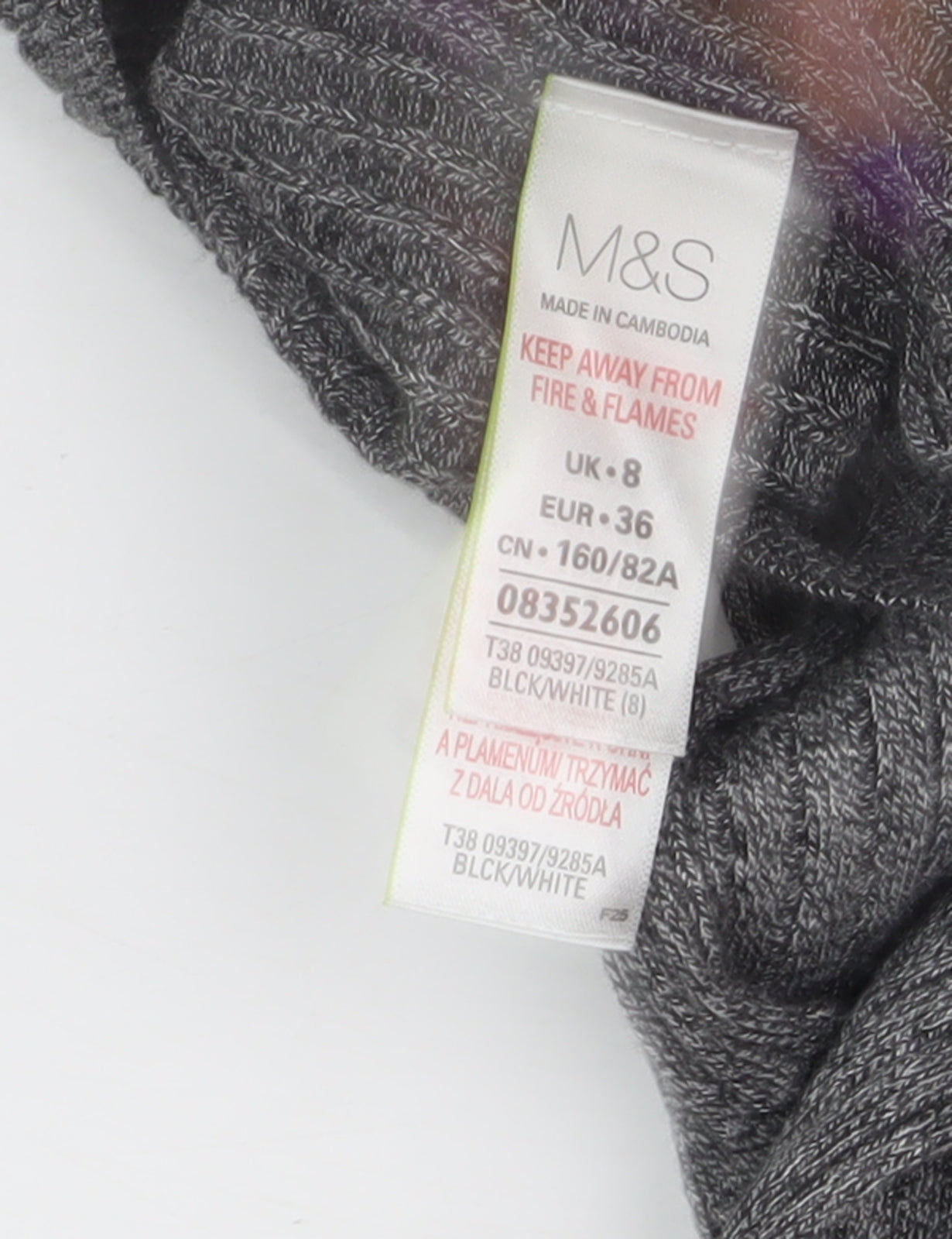 Marks and Spencer Women's Grey 3/4 Sleeve Jumper Size 8