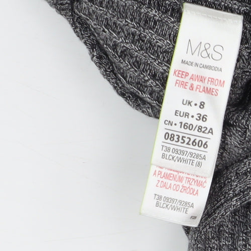 Marks and Spencer Women's Grey 3/4 Sleeve Jumper Size 8