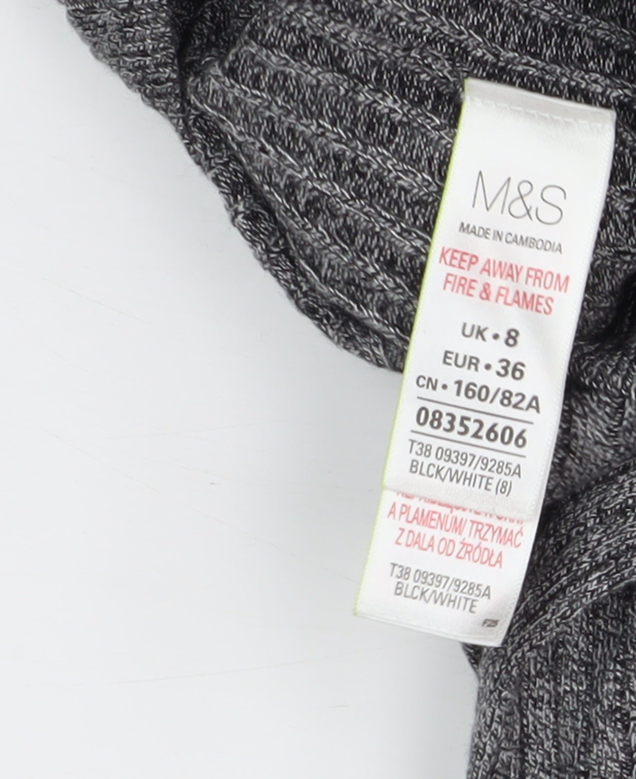 Marks and Spencer Women's Grey 3/4 Sleeve Jumper Size 8