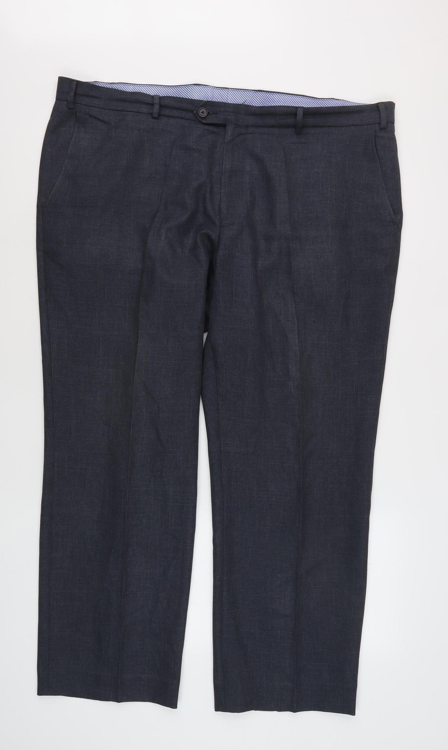 M&S Men's Blue Dress Pants, Size 42 Regular