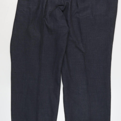 M&S Men's Blue Dress Pants, Size 42 Regular