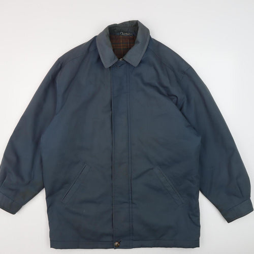 St Michael Men's Blue Mid-Length Jacket Small, Vintage
