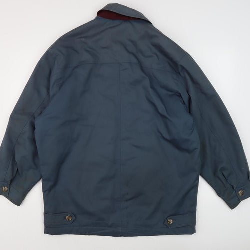 St Michael Men's Blue Mid-Length Jacket Small, Vintage