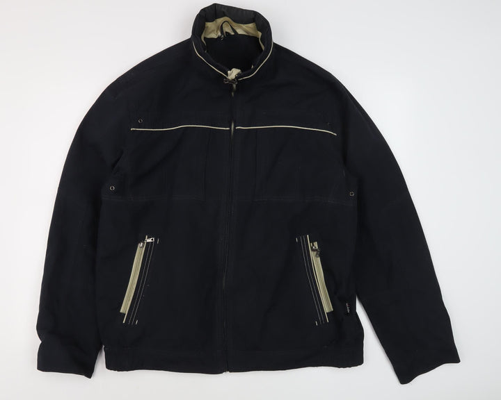 Saxon Men's Black L Basic Jacket, Polyester, Casual