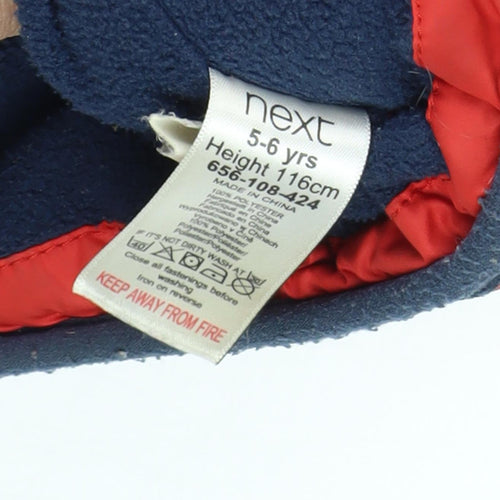 Next Boys Red Puffer Jacket 5-6 Years Winter Hooded