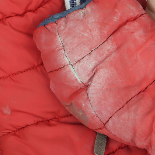 Next Boys Red Puffer Jacket 5-6 Years Winter Hooded