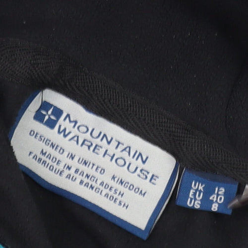 Mountain Warehouse Women's Black Fleece Pullover Hoodie Size 12