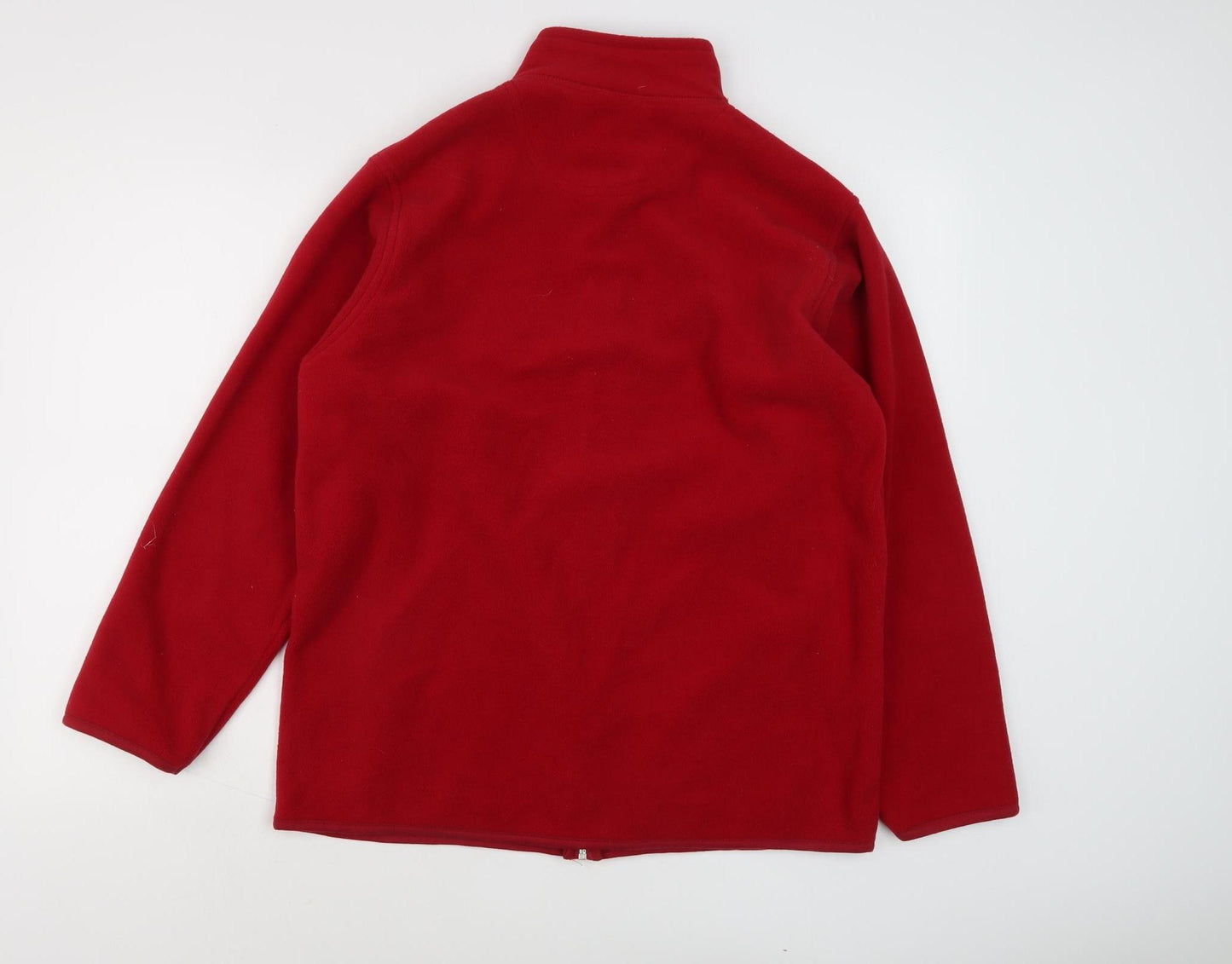EWM Women's Red Fleece Jacket M Casual Full Zip