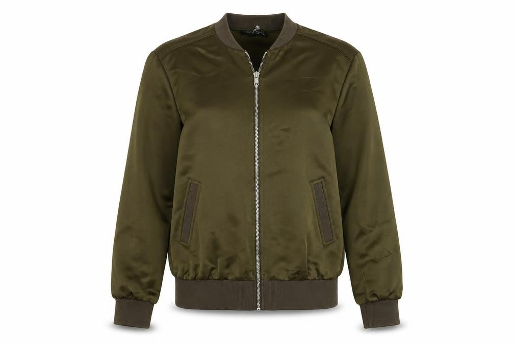 Topshop Women’s Green Bomber Jacket UK 8 Casual