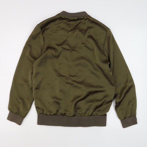 Topshop Women’s Green Bomber Jacket UK 8 Casual