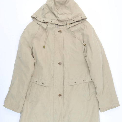 Lawrayn Women's Beige Parka Coat With Hood
