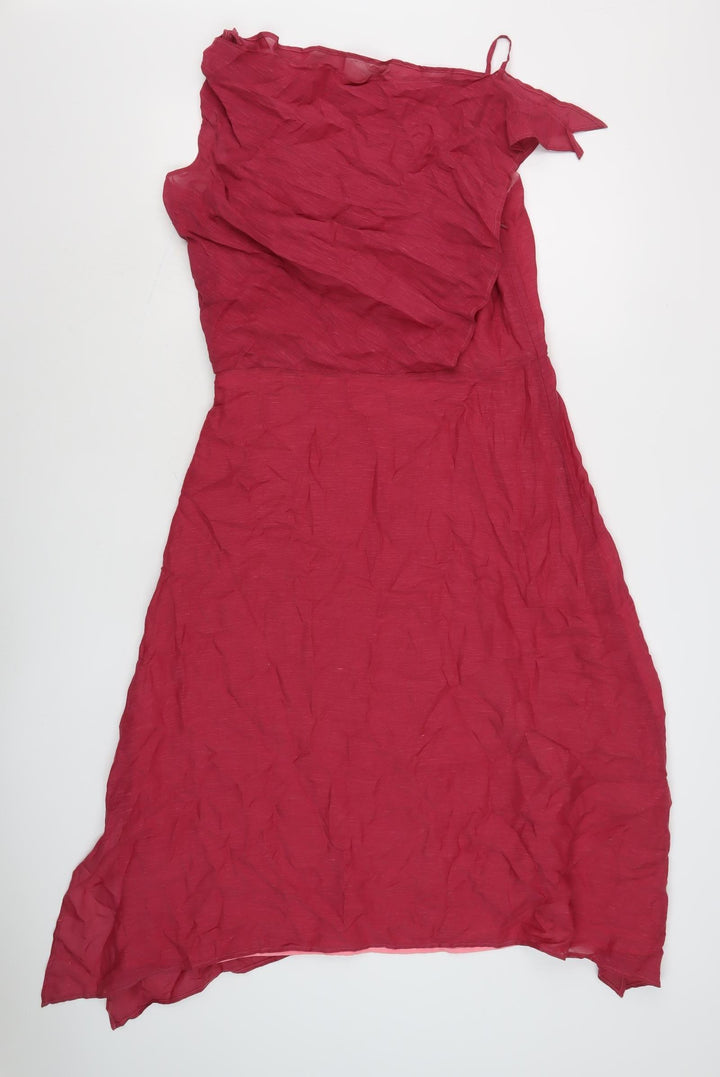 ZAPA Women's Red One Shoulder Dress Size 14