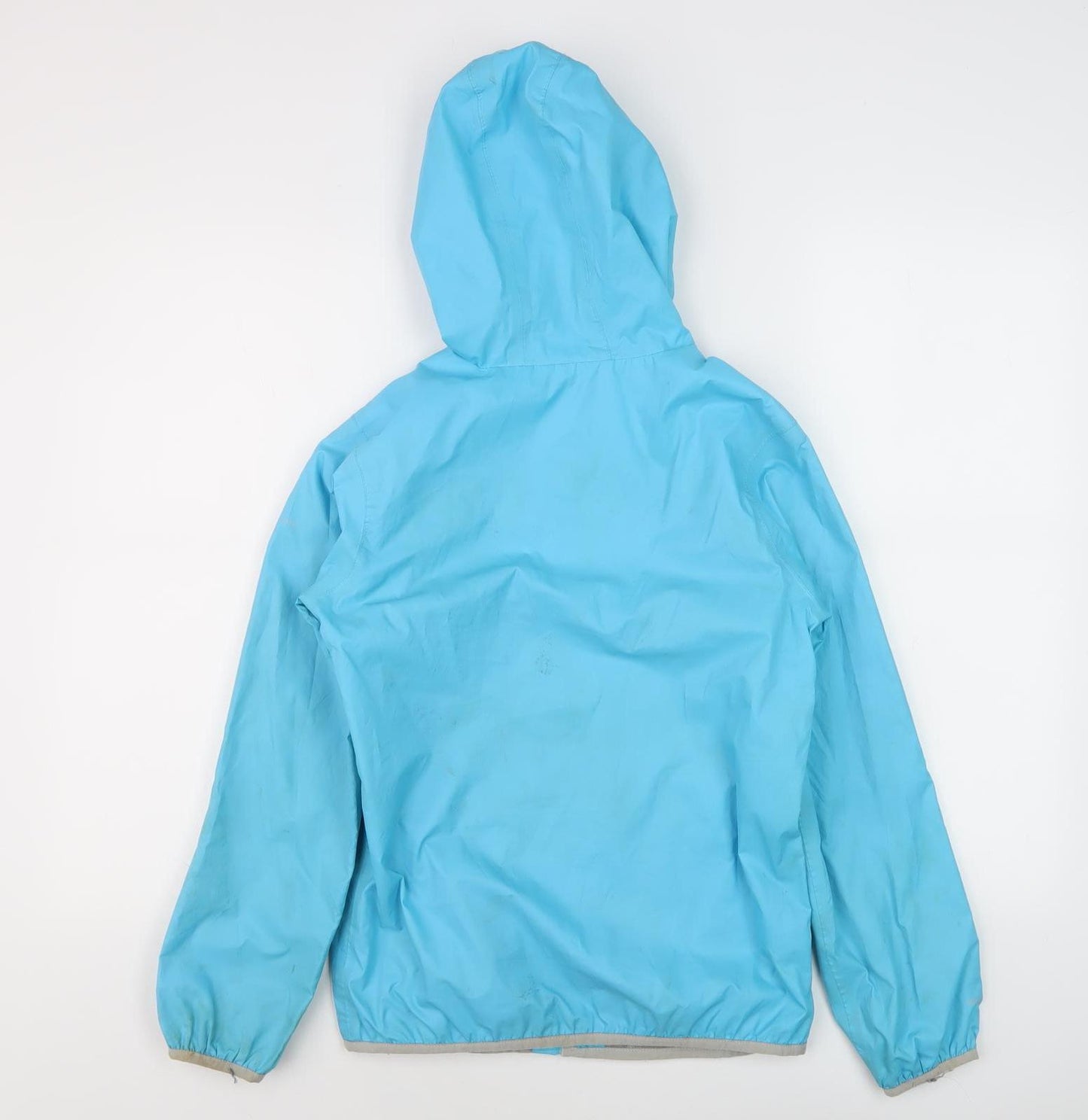 Regatta Girls Blue Rain Coat 11-12 Years Hooded Lined Casual