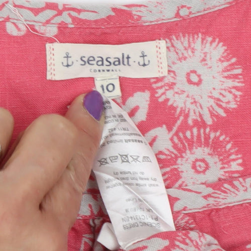 Seasalt Women's Pink Floral Sleeveless Dress Size 10