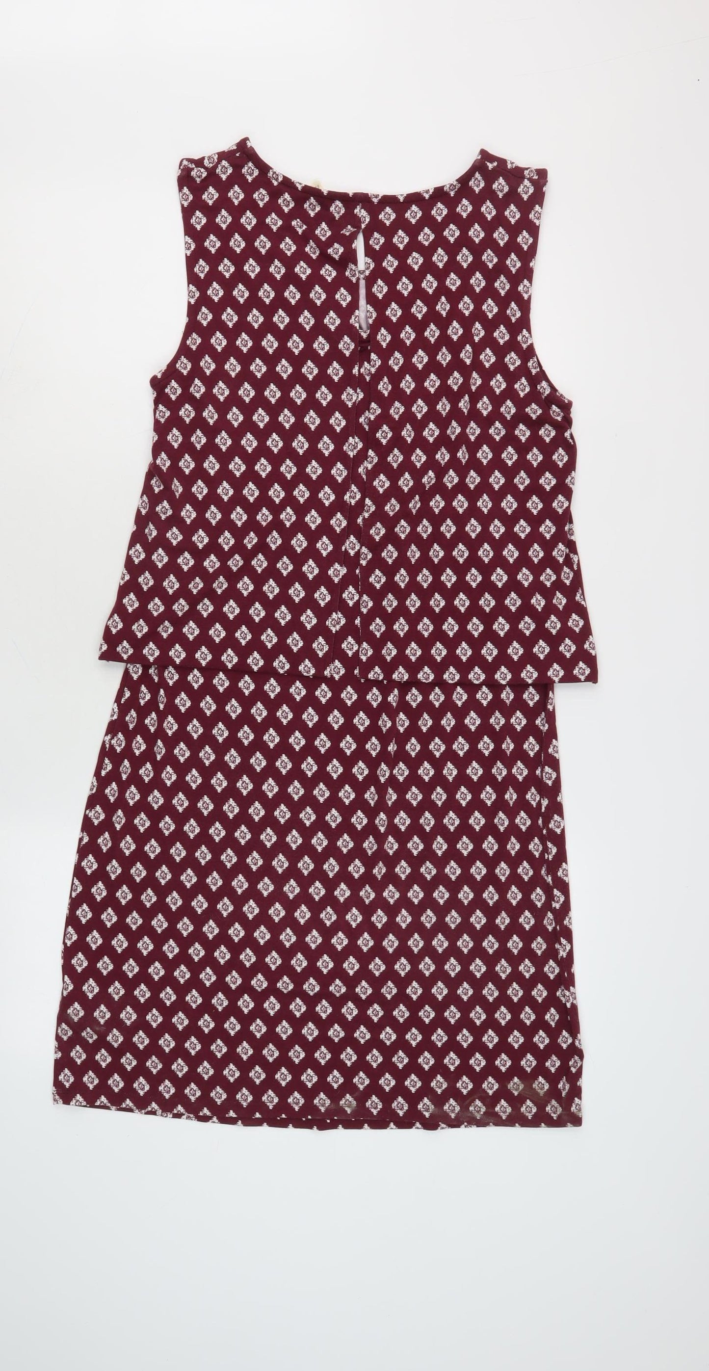 White Stuff Women's Red Geometric Sleeveless Shift Dress