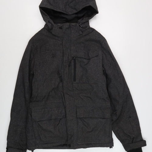 Mountain Warehouse Men's Grey Hooded Parka Jacket XS