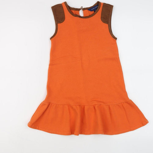 Ralph Lauren Girls Orange Dress Size 10 Casual Sleeveless