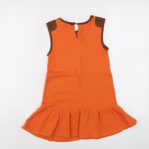 Ralph Lauren Girls Orange Dress Size 10 Casual Sleeveless