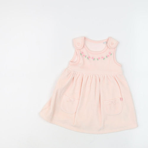 Jasper Conran Girls Pink Floral Pinafore Dress 0-3M