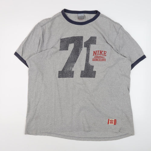 Nike Men's Grey Athletic Graphic T-Shirt XL