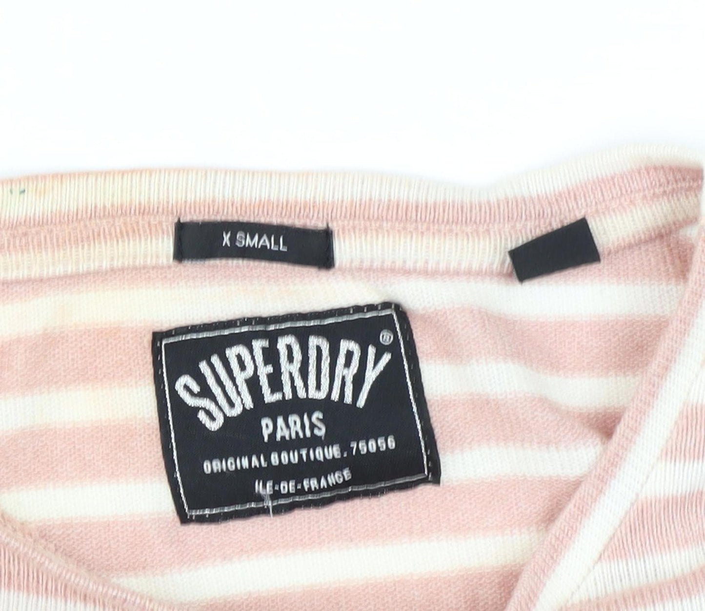 Superdry Women's Pink Striped T-Shirt XS
