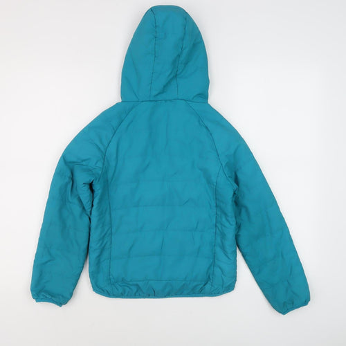 Craghoppers Girls Blue Hooded Puffer Jacket Age 7-8