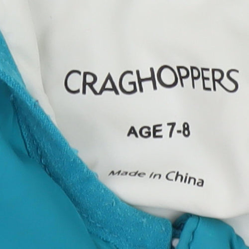 Craghoppers Girls Blue Hooded Puffer Jacket Age 7-8