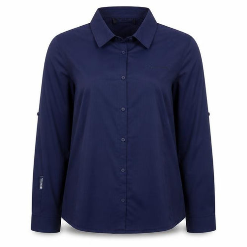 Mountain Warehouse Women's Blue Button-Up Shirt Size 16