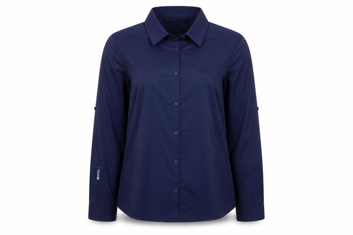 Mountain Warehouse Women's Blue Button-Up Shirt Size 16