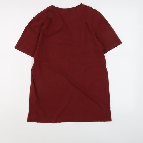 Jack & Jones Men’s Red Graphic Tee, Size S, Crew Neck