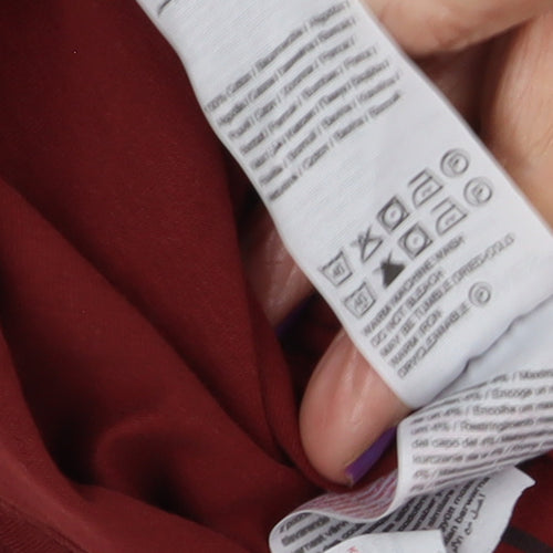 Jack & Jones Men’s Red Graphic Tee, Size S, Crew Neck