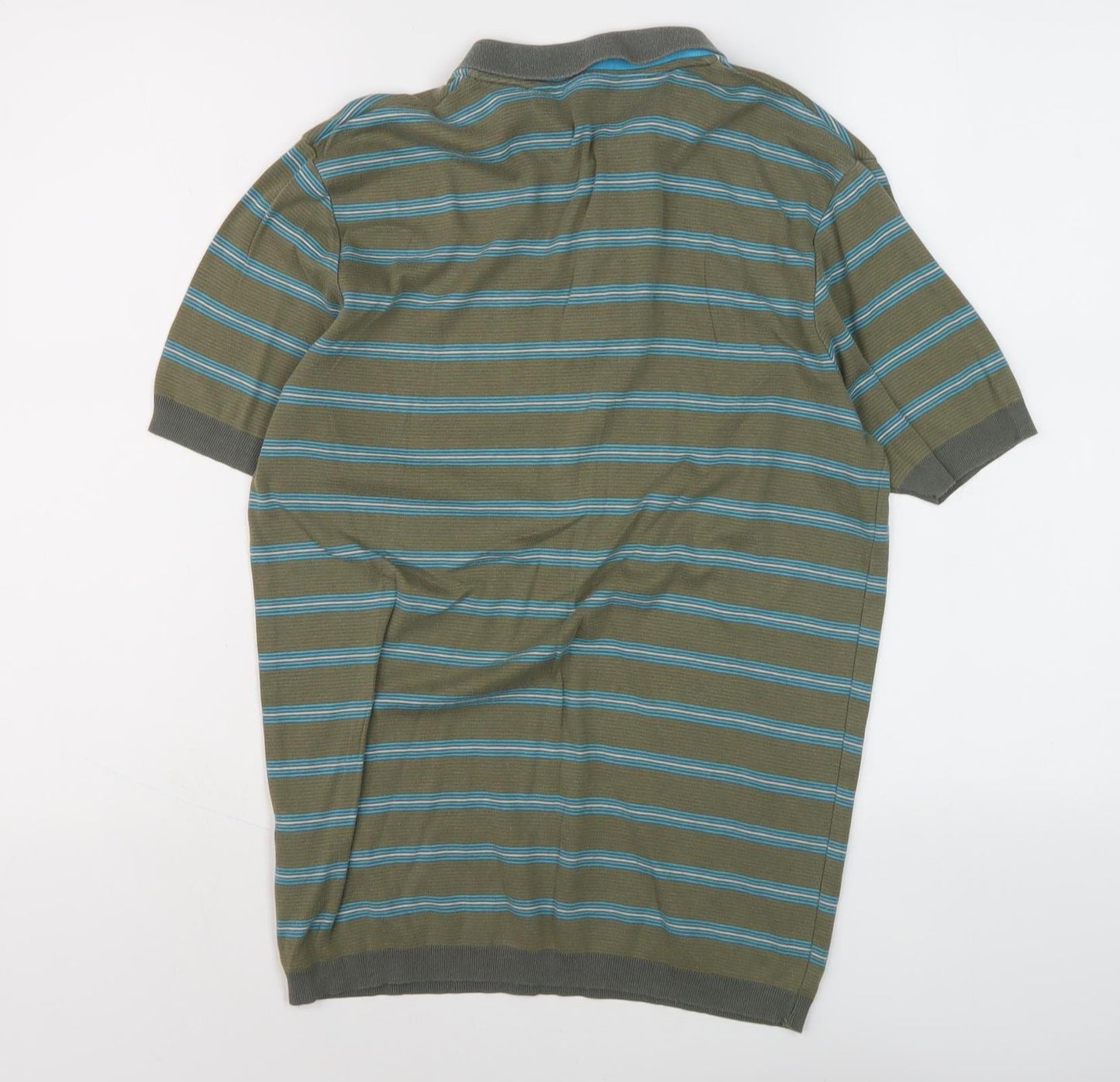 Ted Baker Men's Green Striped Polo M