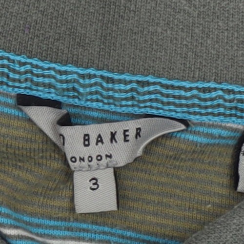 Ted Baker Men's Green Striped Polo M