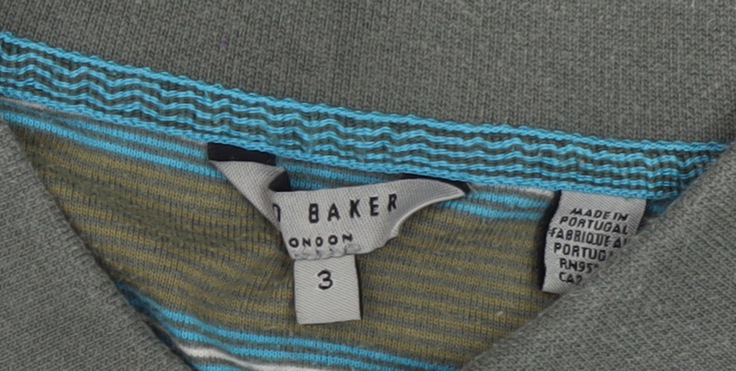 Ted Baker Men's Green Striped Polo M